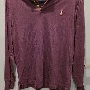 Ralph Lauren Men's Plum Long Sleeve Shirt